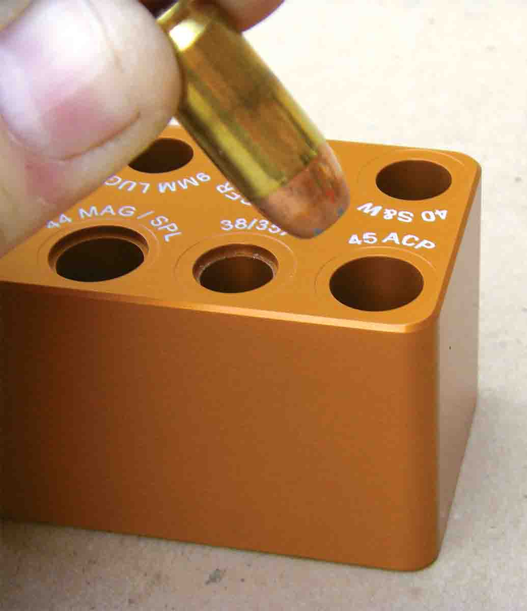 The Lyman Ammo Checker is a good tool to assure that loaded cartridges will chamber correctly.